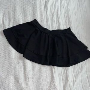 Black Layered Circle Mini Skirt